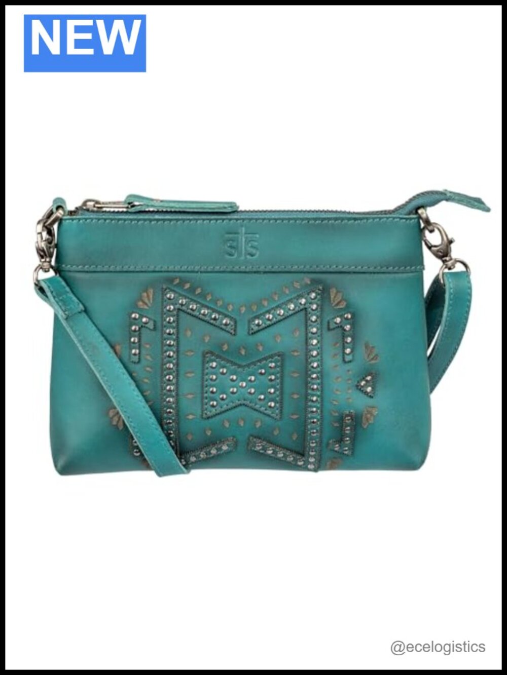 Western Crossbody Bag Full Grain Leather Purse Adjustable Strap